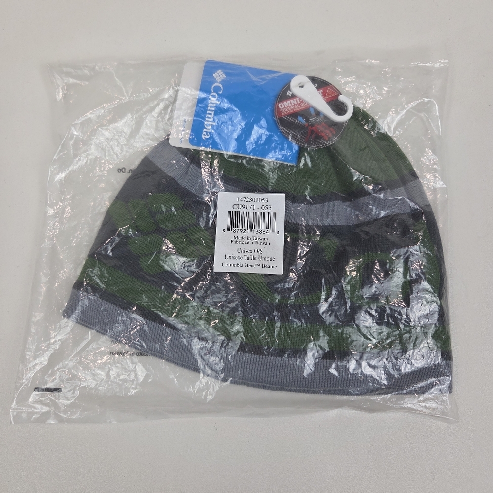 Columbia Omni Heat Toque Hat Cap Beanie Unisex‎ One Size Gray Green